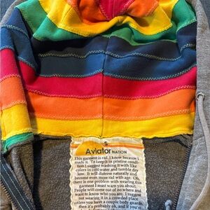 Aviator Nation Multicolor Stripe Hoodie